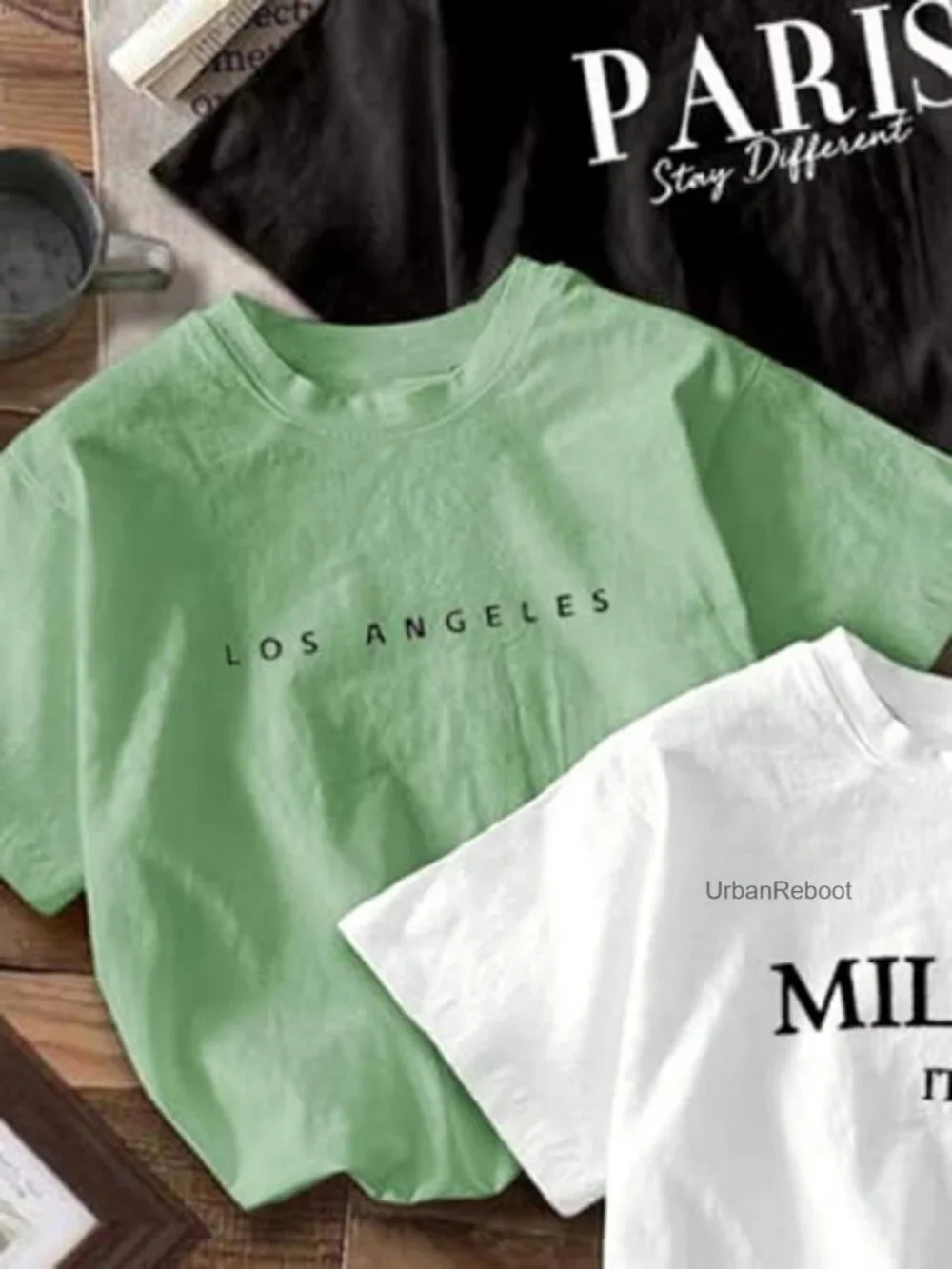 Girls 3-Pack Graphic Letter Tees T-Shirts Set Short Sleeve Crewneck Cotton Blend